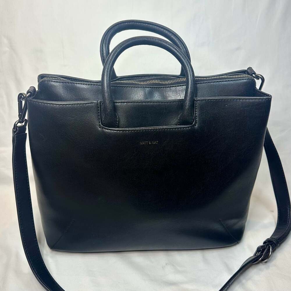 Matt & Nat Kintla Vegan Black Leather Satchel - Arbor